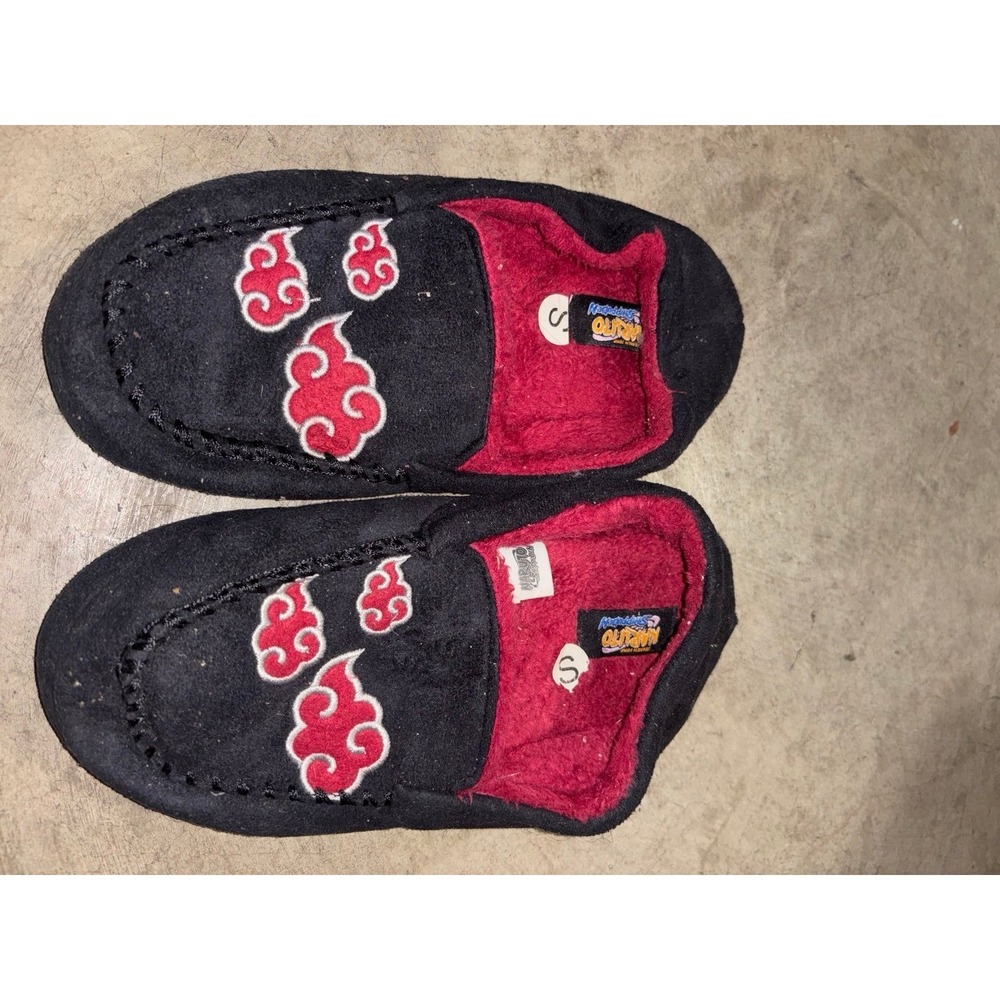 Naruto Akatsuki Cloud Slippers Anime Manga Black Red Size S